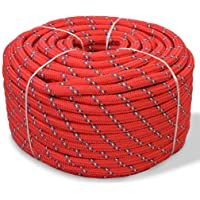 vidaXL Cuerda Marina de Polipropileno 6mm 100m Roja Soga Accesorios Bricolaje